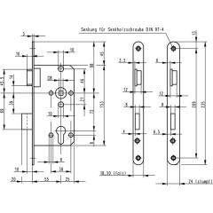 ZT-Einsteckschl.0415 PZW 20/ 55/72/8mm DIN L VA rd Kl 2 Zinkdruckgruss BKS