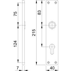 Langschildpaar 202SP F4/bronzef.F4 PZ 72mm HOPPE