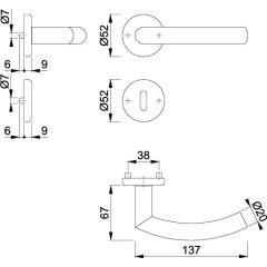 Rosettengrt.Narvik E1430ZP/17KV/17KVS VA F69 rd.OB DIN L/R D/D HOPPE