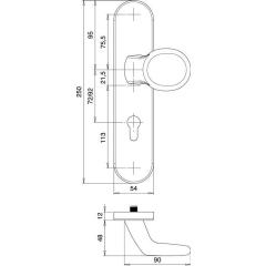 Schutzgarnitur Logo 8753/0292 VA EST 92mm 65-75mm EDI