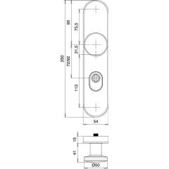 Schutzgarnitur Logo 8755/0792 VA EST 92mm 65-75mm EDI