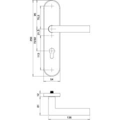 Schutzgarnitur Logo 8743/7203 VA EST 72mm 35-45mm EDI