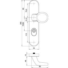 Schutzgarnitur Logo 8745/0272 Alu.F1 72mm 35-45mm EDI