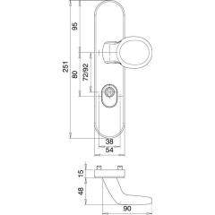 Schutzgarnitur METIS 8742/0272 Alu.F1 72mm 35-45mm EDI