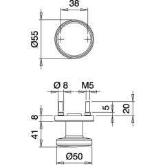Türknopf K7/052/02 VA F00 ger.Kno.EDI