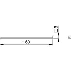 VK Profilstift 4-KT.8x160mm Fe verz.2-tlg.HOPPE