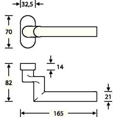 Feuerschutzdrückerlochteil 06 1076 VA 6204 ger.4-KT.9mm FSB
