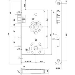 ZT-Einsteckschl.BAD 20/ 65/78/8mm DIN R VA rd Kl 3 Zinkdruckg.SSF