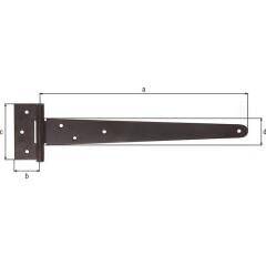 Kreuzgehänge L.348x40xB.90x46xStärke 2,5mm STA katapor. aufgetr. schw. Tauchlack | 10 Stück