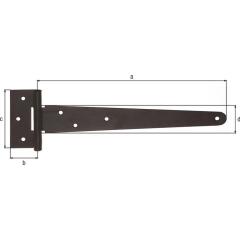 Kreuzgehänge L.294x40xB.90x46xStärke 2,5mm STA katapor. aufgetr. schw. Tauchlack | 10 Stück