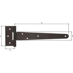 Kreuzgehänge L.248x40xB.90x46xStärke 1,8mm STA katapor. aufgetr. schw. Tauchlack | 10 Stück