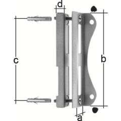 Schlosskastenanschlag Modell 2392 f.40-mm-Schlosskasten verz.DIN L/R GAH