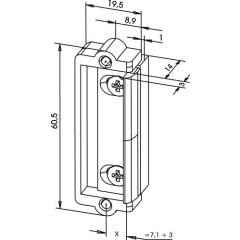 Türöffner-Austauschstück 1410 Fafix universal Dauerent. nein DIN L/R ASSA ABLOY