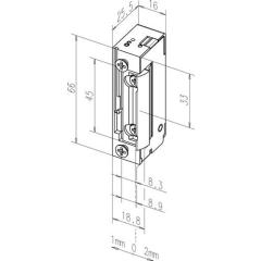 Elektrotüröffner 118 E 22-42 V AC/DC Stand.DIN L/R Radiusfalle ASSA ABLOY