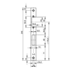 Flachschließbl.VA ma ktg.B.24xL.245mm DIN L/R WILKA