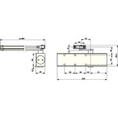 Scherentürschließer TS 73 V silber EN 2-4 o.Gestänge DORMAKABA