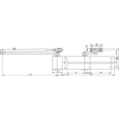 Scherentürschließer DC 200 silber EN 2-4 ASSA ABLOY
