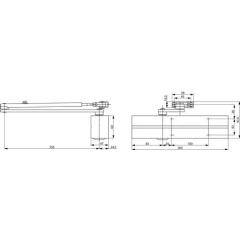 Scherentürschließer DC 300 silber EN 3-6 ASSA ABLOY