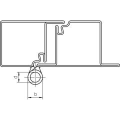 Profilrolle KO 41 Band-L.60mm STA blk Stift-Ø 6mm SIMONSWERK