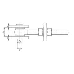 Verstellbares Torband 190x33x80x150x34x65x22x10mm STA roh Btl.GAH