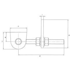 Verstellbares Torband 135x19x44x120x25x45x12x6mm STA roh Btl.GAH