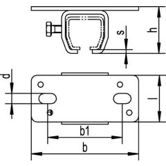 Deckenmuffe 102 f.Pro 100 verzinkt,gelb Dm.HELM