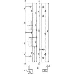 Sicherheitswinkelschließblech L.300mm B.25mm S.2mm VA ma geb.005/3126 SCHNEGEL