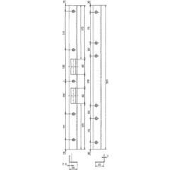 Sicherheitswinkelschließblech L.500mm B.25mm S.3mm STA verz.006/650 SCHNEGEL