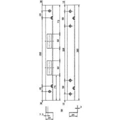 Sicherheitswinkelschließblech L.300mm B.20mm S.3mm STA verz.006/912 SCHNEGEL