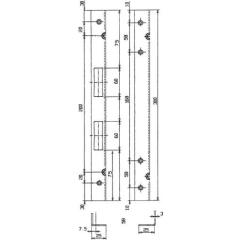 Sicherheitswinkelschließblech L.300mm B.25mm S.3mm STA verz.006/910 SCHNEGEL