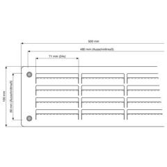 Badezimmerlüftung 9083 L L.500mm B.100mm Alu.