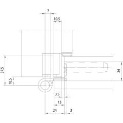 Objektband VARIANT VX 7939 VA ma geb.160kg 18mm DIN L/R gef.Tür SIMONSWERK