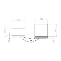 verdecktl.Objektband Hide 3D130-80 ma schwarz Bandhöhe 130mm Bel.-W.80kg BSW