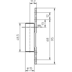 Rahmenteil V 8000 WF ASR STA vern.f.3-tlg.Stahlzargen Aufschraubband SIMONSWERK