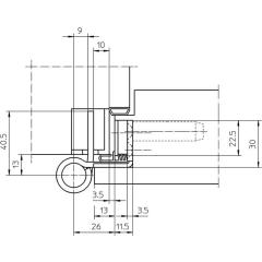 Objektband VARIANT VX 7939/160 FD VA ma (SW 040) 200kg 22,5mm DIN L/R
