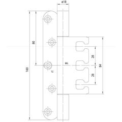 Objektband VARIANT VX 7939 RAL 9005 schwarz ma (SW 107) VA DIN L/R