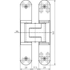Objektband Tectus® TE 340 3D STA F1-farbig 80kg DIN L/R stu.Tür SIMONSWERK