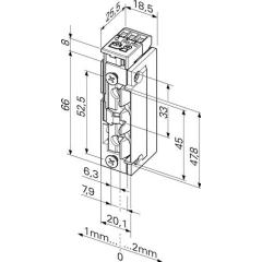 Elektrotüröffner 118.63 ProFix 2 10-24 V AC/DC Stand.DIN L/R m.FaFix ASSA ABLOY