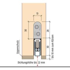 Türdichtung HS 1-s.L.1085mm Alu.silberf.HLT PLANET