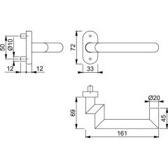 Feuerschutzdrückerlochteil Rotterdam FS-E1401GF2/55 VA F69 VA ma / F69