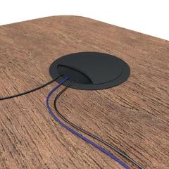 Kabeldf.EXIT R Zamak schwarz EL.-D.60mm 12/144 BMB