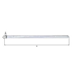 Ladenband L.1000x16x45mm S.5mm STA galv.verz.d.pass.D.16mm rd GAH