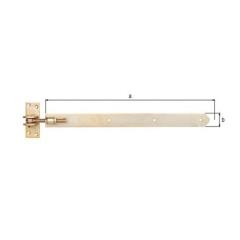 Ladenband B.40mm L.460x40mm S.5mm STA galv.verz.d.pass.verstellb.um 30mm GAH