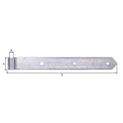 Ladenband L.300x13x40mm S.5mm STA galv.verz.d.pass.D.13mm rd GAH