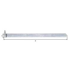 Ladenband L.700x13x40mm S.5mm STA galv.verz.d.pass.D.13mm rd GAH
