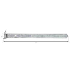 Ladenband L.600x16x45mm S.5mm STA galv.verz.d.pass.D.16mm rd GAH