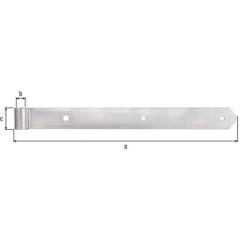 Ladenband L.400x13x40mm S.5mm STA galv.verz.d.pass.D.13mm rd GAH