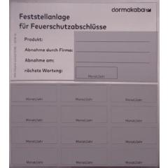 DORMAKABA - Zulassungsetikett zu Feststellanlagen