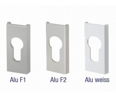 Aluminium-Schutzrosette, 14 mm, eckig (PZ) F1