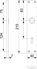 Hoppe Langschildpaar 202SP F1/ naturf.F1 BB 72mm HOPPE